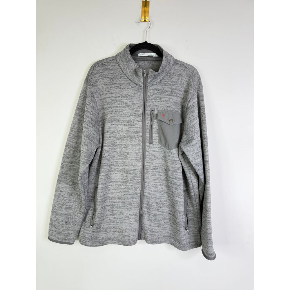 Criquet Men's Sweater Fleece Jacket Gray Size XL - Picture 2 of 6